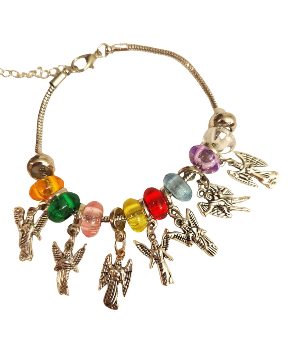 Pulsera Arcangeles en Acero Inoxidable con Piedras 7 Chakras